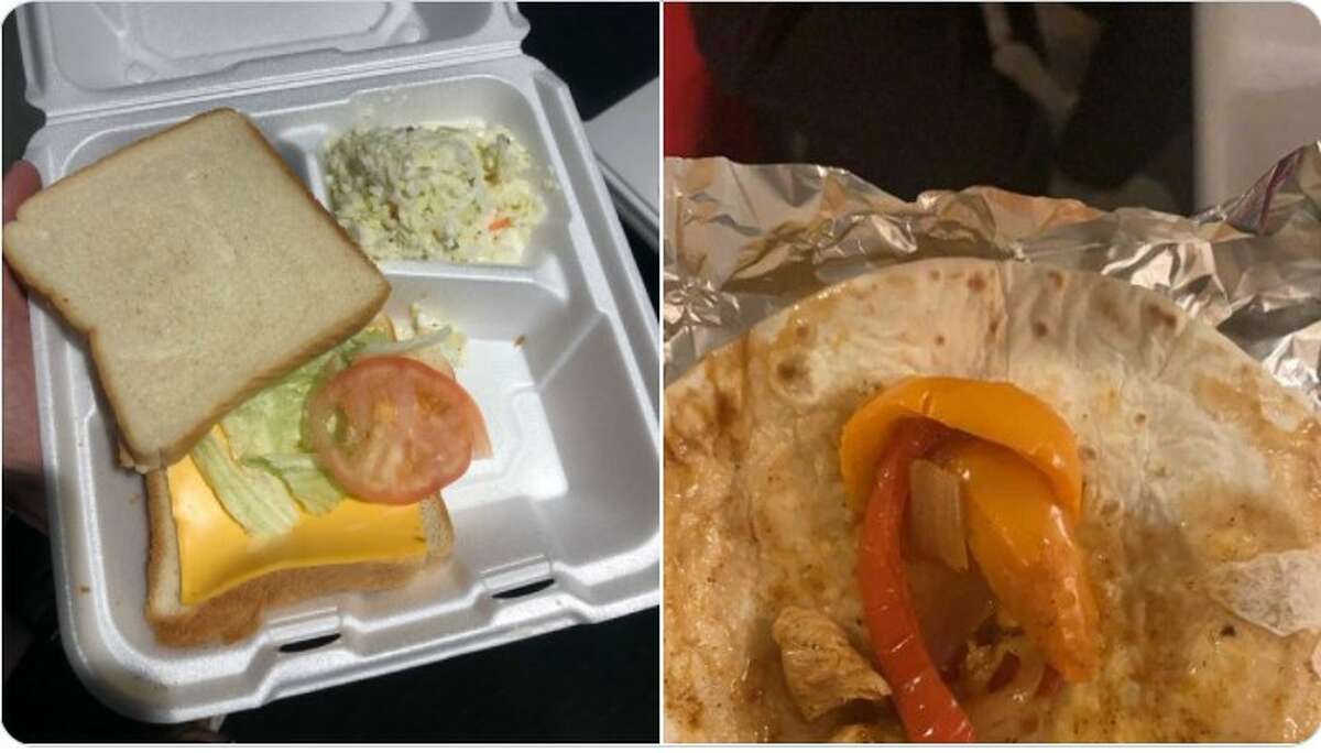 Photos of postgame meals reportedly served to minor league players in the Oakland A's organization. 