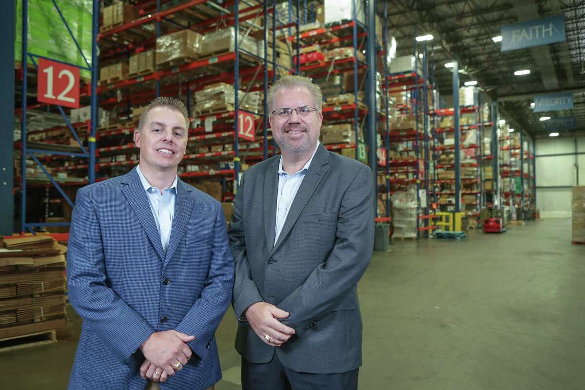 Jake's Finer Foods president Michael Bench (left) and CEO Kevin Ullrich Tuesday, June 1, 2021, in Houston.