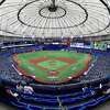 ST PETERSBURG, FLORIDA - APRIL 09: A general view of Tropicana Field before a game between the Tampa Bay Rays and the New York Yankees on April 09, 2021 in St Petersburg, Florida. (Photo by Julio Aguilar/Getty Images)