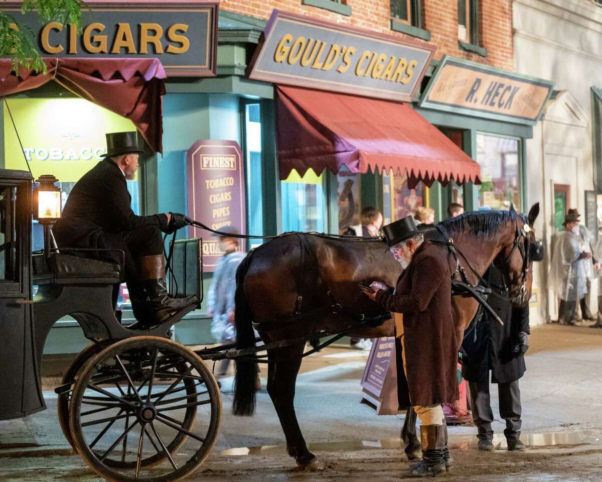 HBO films "The Gilded Age" June 2, 2021, in downtown Troy, N.Y.  (Jim Franco/Special to the Times Union)