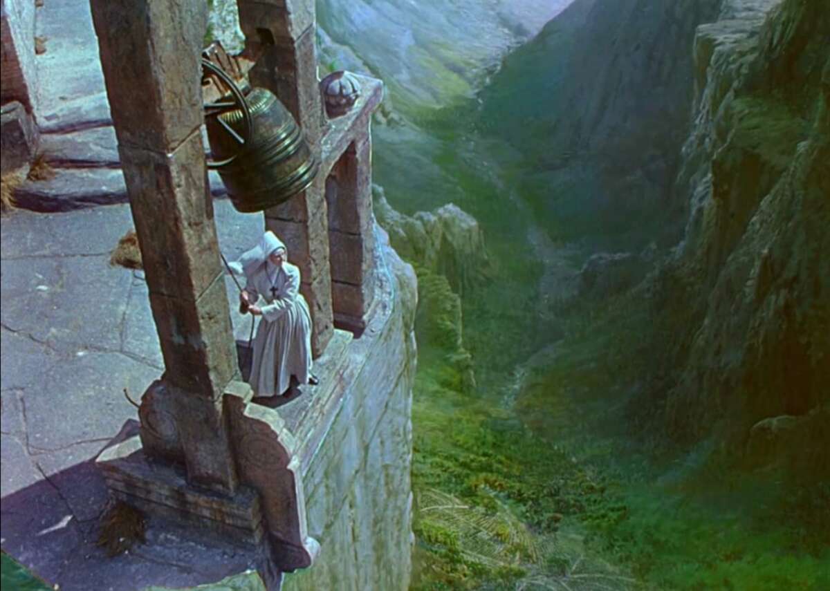 #24. Black Narcissus (1947) - Directors: Michael Powell, Emeric Pressburger - Metascore: 86 - Runtime: 101 minutes Based on the 1939 eponymous novel, “Black Narcissus” is the story of a small convent of nuns who are working to build a school and hospital in a palace in the isolated Himalayan mountains. The tension lies in the struggle between the nuns’ piety and the sexual attraction toward the owner of the palace. The film is beautifully shot and won the Academy Awards for Best Cinematography and Art Direction.