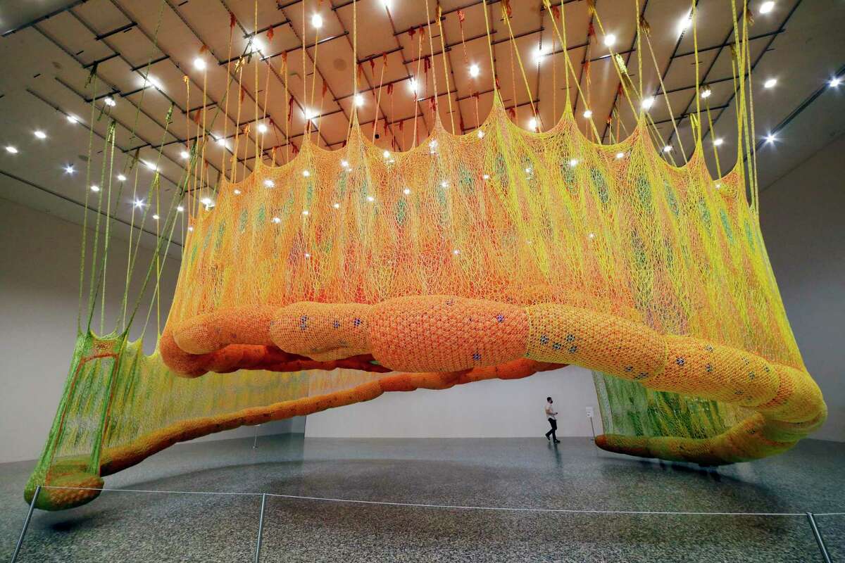 The new interactive art installation by Brazilian artist Ernesto Neto, titled “SunForceOceanLife”, at the Museum of Fine Art Houston Saturday, May 29, 2021 in Houston, TX.