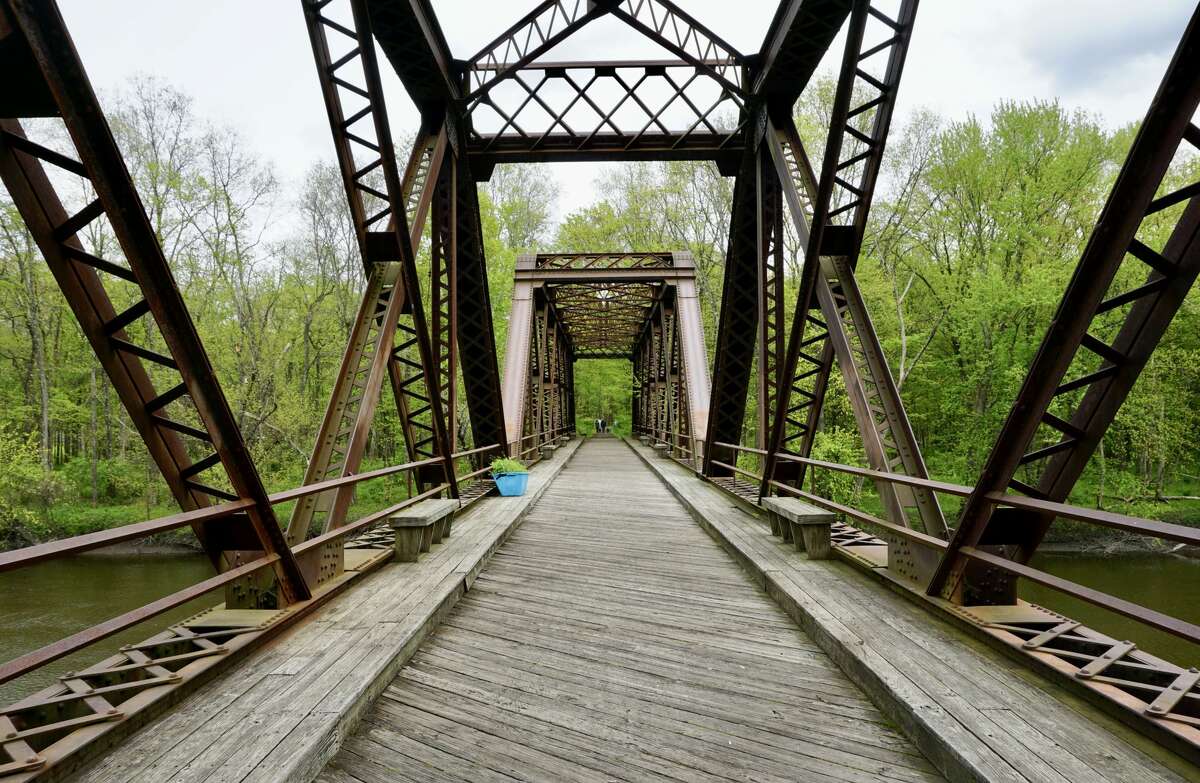 You can walk the iconic Springtown Truss Bridge featured in the film “A Quiet Place” along the Wallkill Valley Rail Trail, which begins 2 miles south of downtown Kingston.