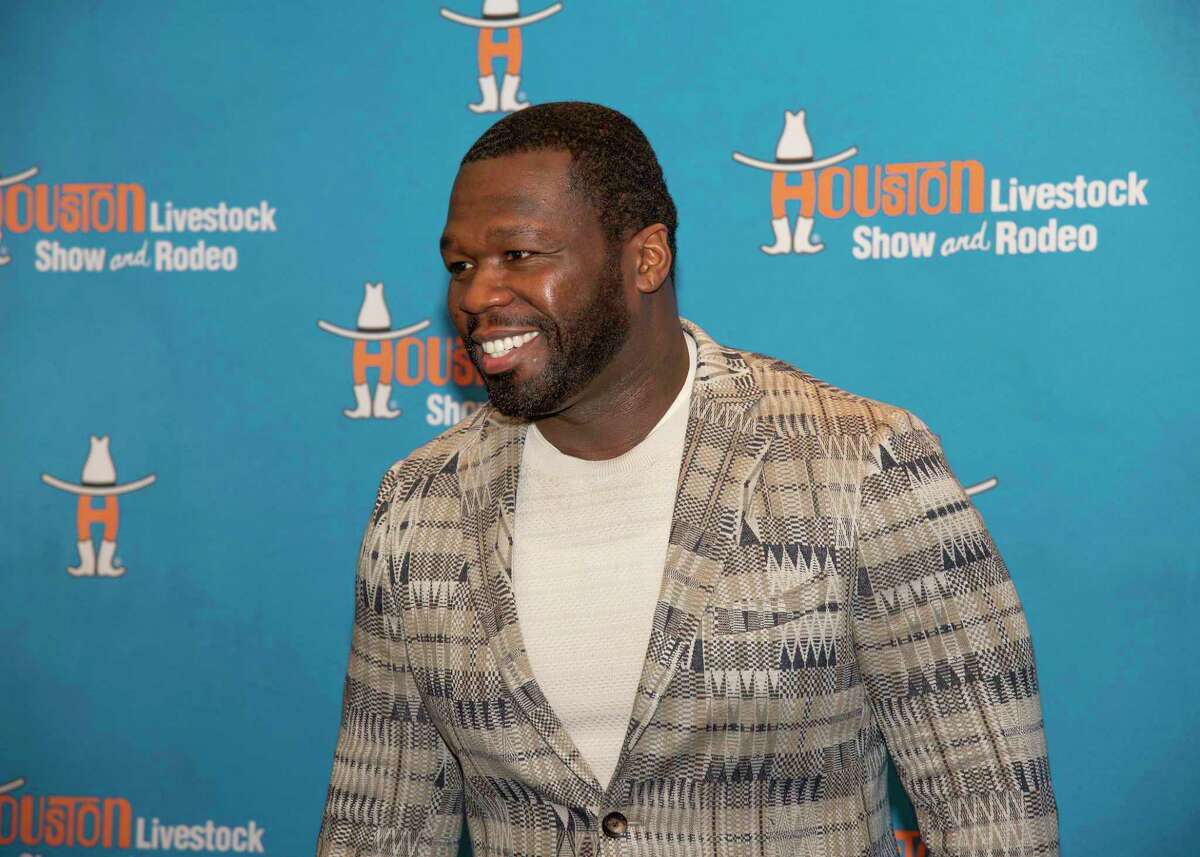 Rapper Curtis “50 Cent” Jackson at the 2021 Rodeo Uncorked! Champion Wine Auction, where his Le Chemin Du Roi Brut Champagne won the Reserve Grand Champion Best of Show at RodeoHouston's International Wine Competition.
