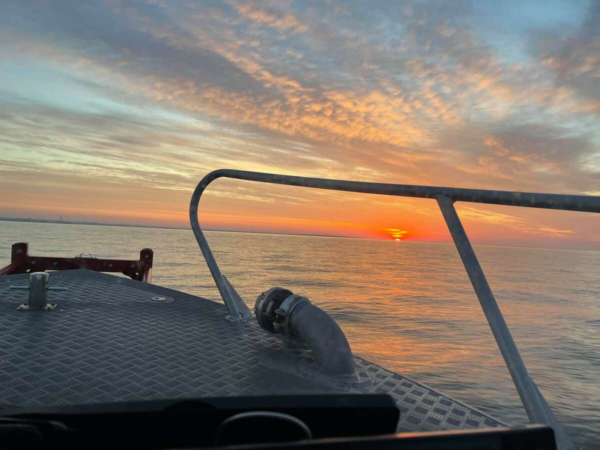 A Fairfield, Conn., fire crew helped search the waters off the shores of town during the early morning hours of Wednesday, June 2, 2021, for two missing boaters. Their bodies were recovered off the shores of Long Island later in the morning.