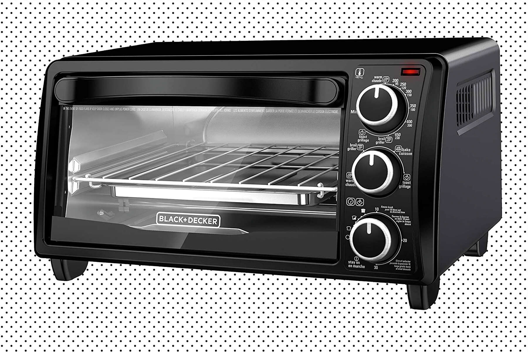 Black BRAND NEW BLACK+DECKER TO1342B 4-Slice Toaster Oven