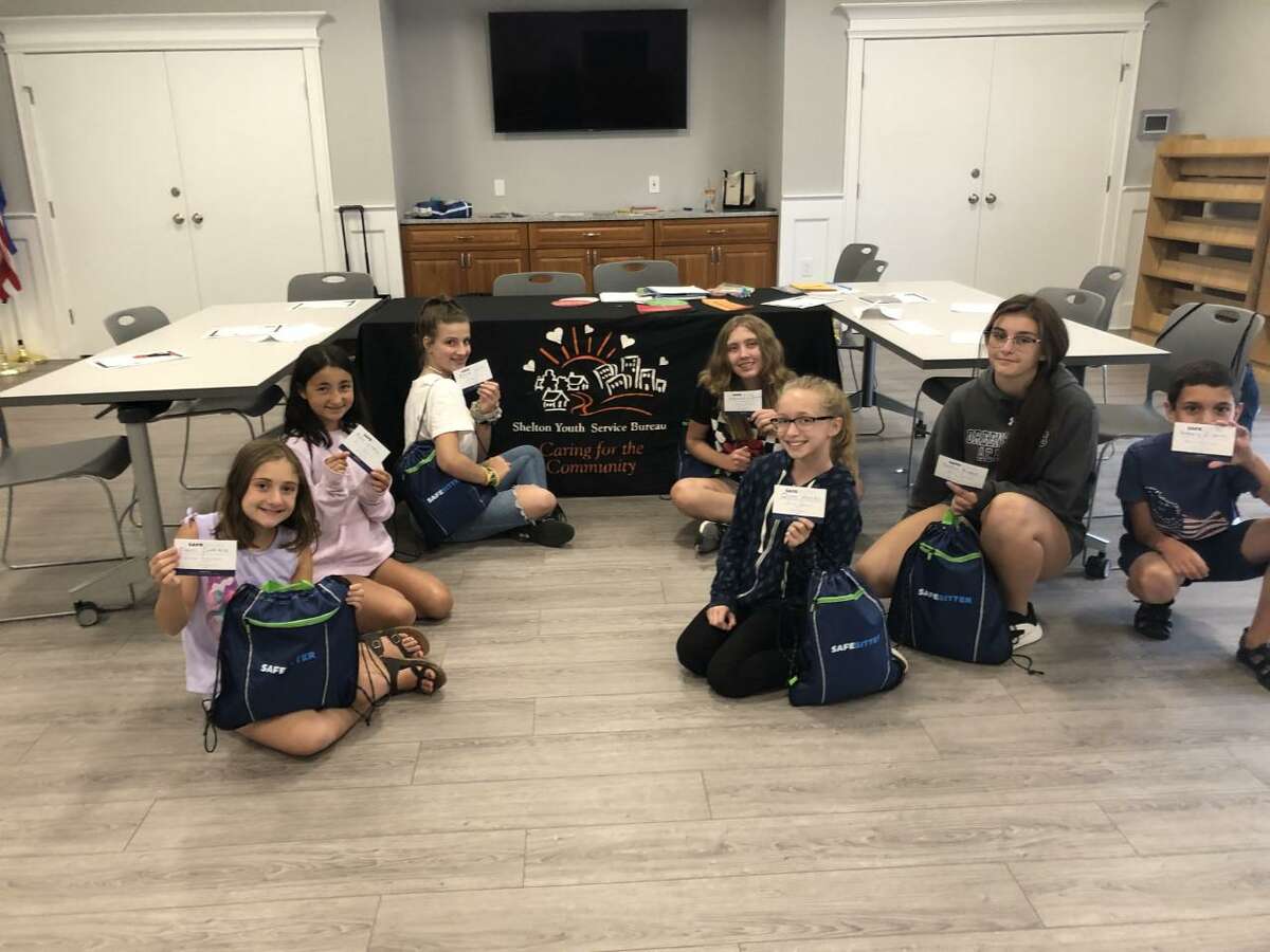 The Shelton Youth Service Bureau will be offering a Safe Sitter Class on June 23, 2021, at the Plumb Memorial Library. Above are past participants of the program held prior to the pandemic.