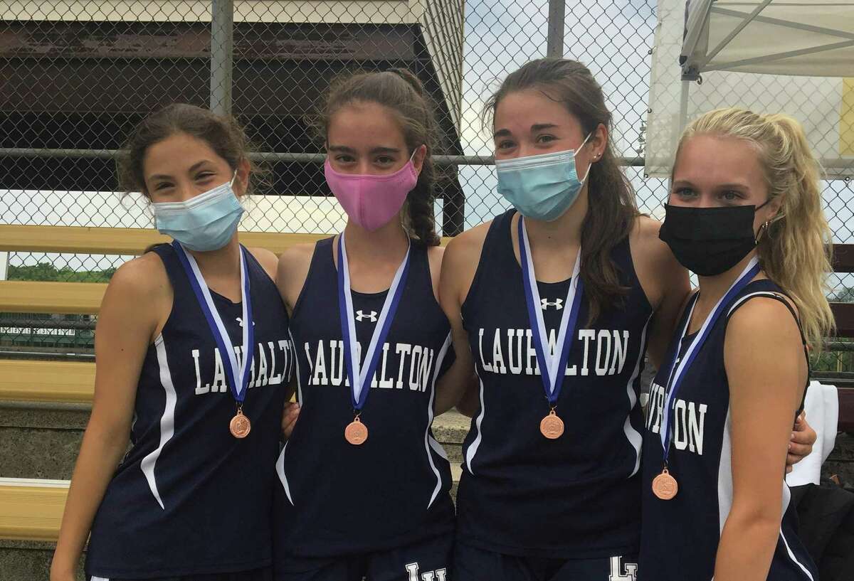 Katerina Koutouvides, Kelly Jones, Lauren Baisley and Carys Cook from Lauralton placed fourth in the 4x800 relay at the Class S championships.