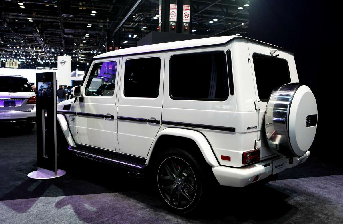CHICAGO - FEBRUARY 19: 2016 Mercedes Benz G-Class SUV is on display at the 108th Annual Chicago Auto Show at McCormick Place in Chicago, Illinois on February 19, 2016. (Photo By Raymond Boyd/Getty Images)