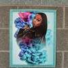 An image of Destiny Greene is seen hanging on a wall at Shaker High School during a vigil held for her at the school on Sunday, June 6, 2021, in Latham, N.Y. (Paul Buckowski/Times Union)