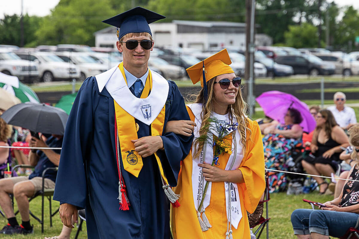 Blue skies and sun helped family, friends and faculty celebrate the graduating class of 2021 at North Huron Schools June 6.