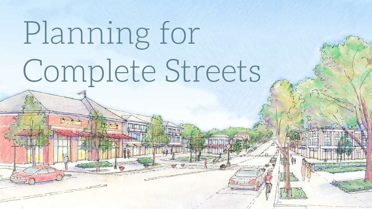 A conceptual rendering from a brochure produced by the Town of Stratford for its “Complete Streets” program.