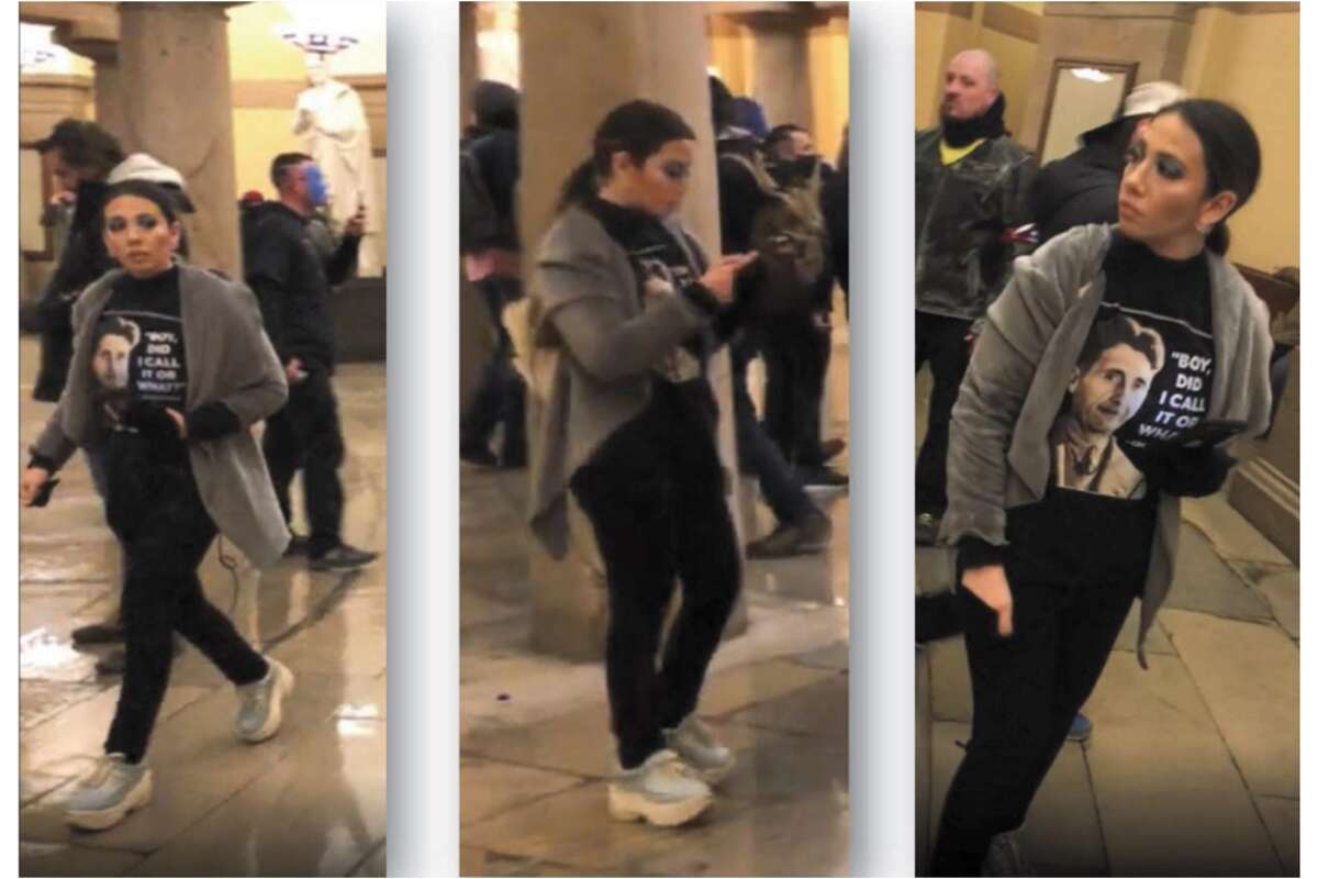 Stephanie Baez, 27, was arrested and charged with "violent entry and disorderly conduct on Capitol grounds" for participating in the Jan. 6, 2021 Capitol riot, the FBI said.