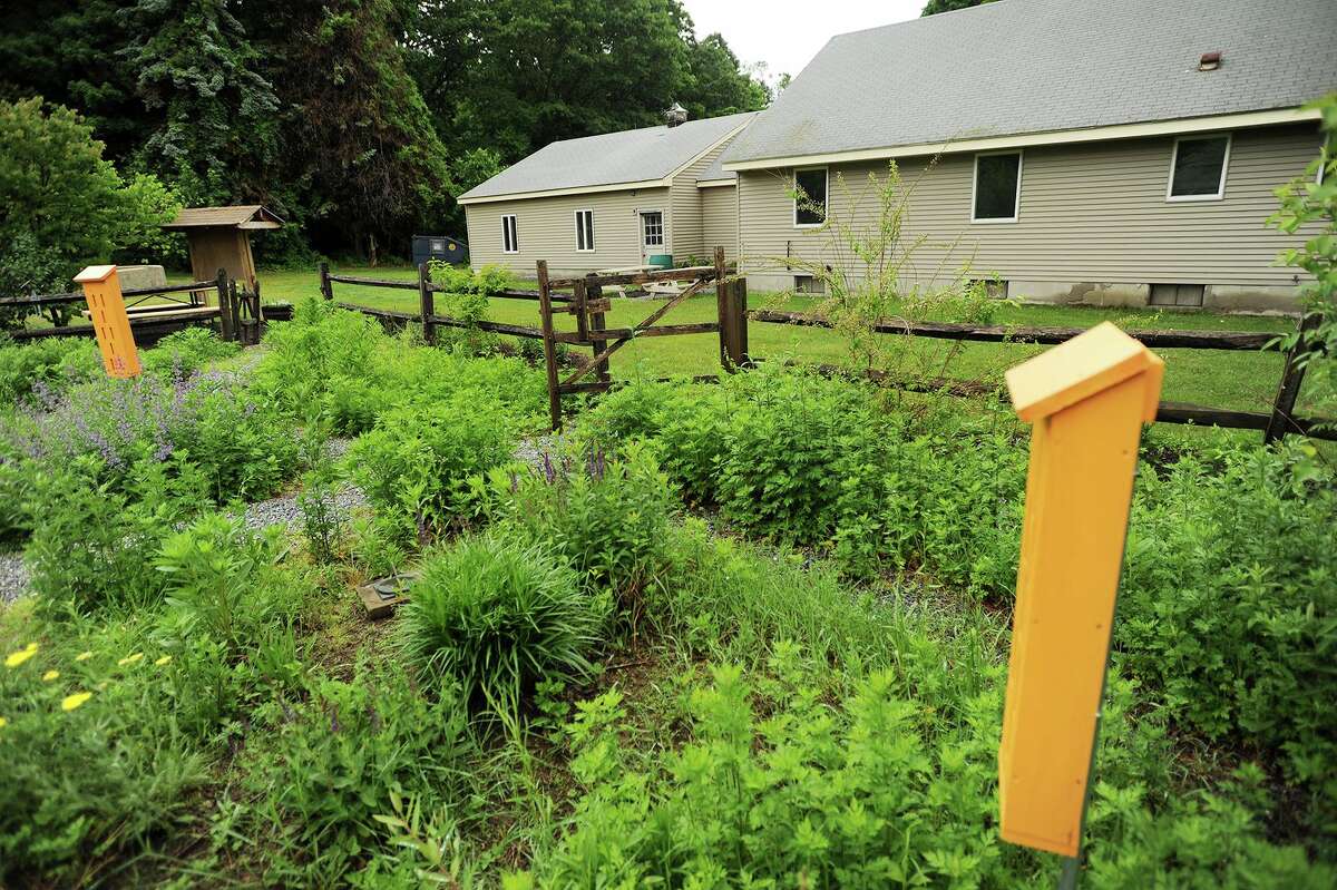 Volunteer maintained gardens behind the Trumbull Nature and Arts Center at 7115 Main Street in Trumbull, Conn. on Tuesday, June 2, 2015.