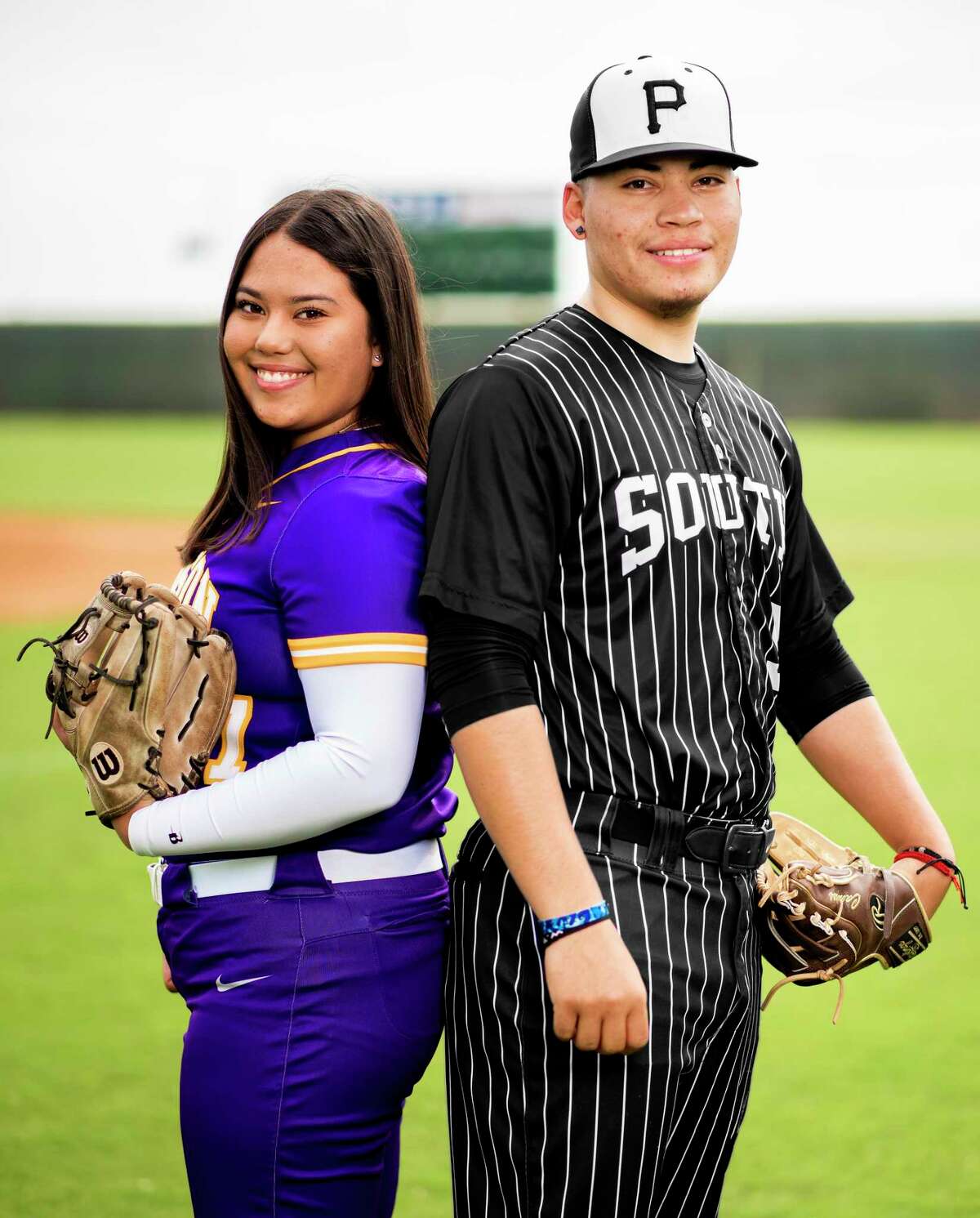 Siblings Alyzza Campos and Greg Campos have both excelled as high school pitchers with Alyzza throwing for the LBJ softball team and Greg for the United South baseball team.