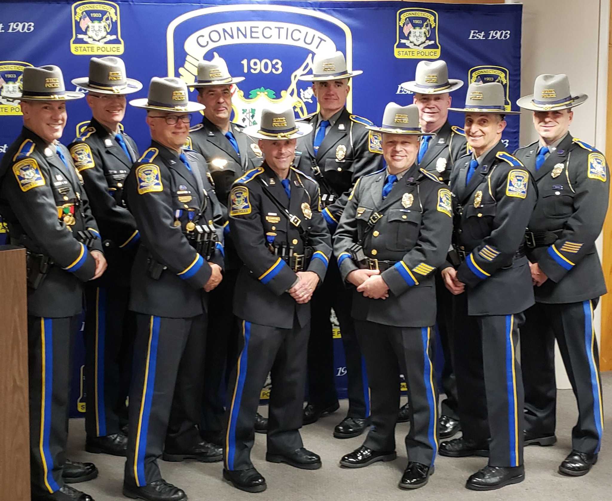 Connecticut State Police promote 11 lieutenants to captain in Middletown