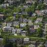 Aerial view og houses in Seattle's Queen Anne  neighborhood.