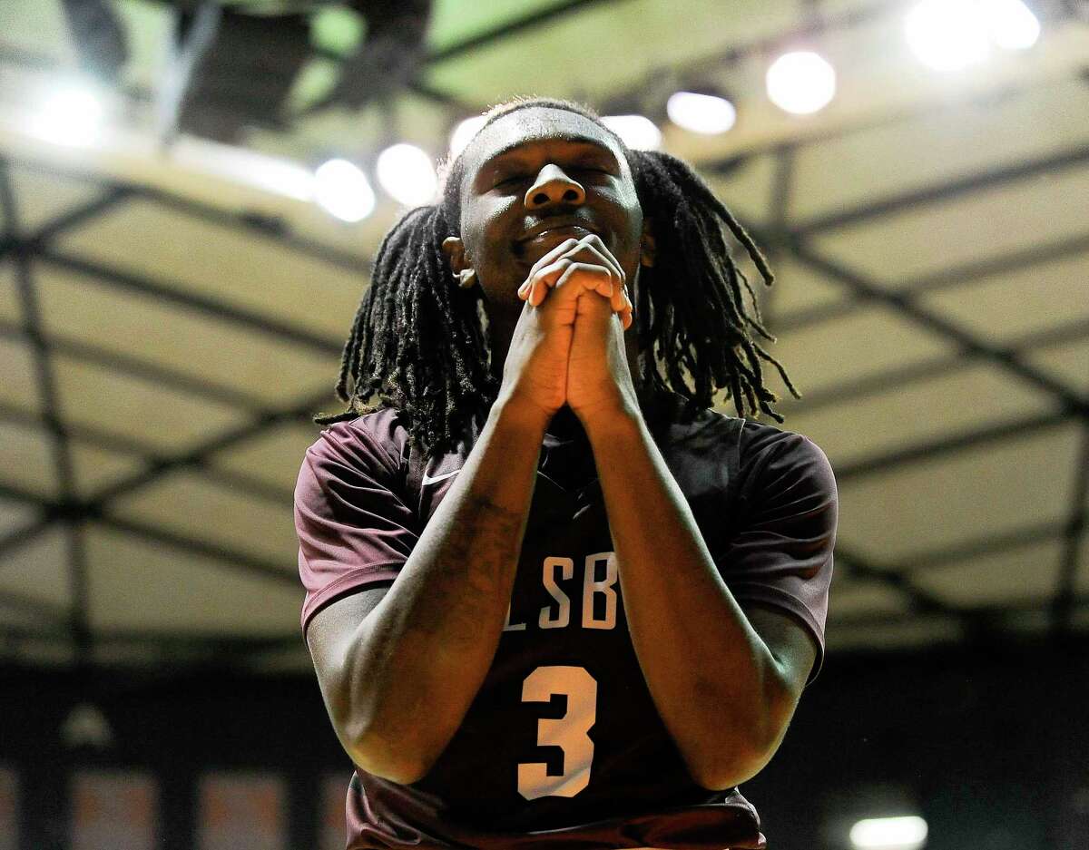 Silsbee’s Devon McCain reacts after a Yates turnover during the second half of a 4A regional final high school basketball game, Saturday, March 2, 2019, in Huntsville, TX. Yates won the game, 108-89.