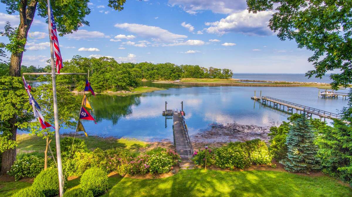 On the market Darien home with handpainted map on the floor for 6M