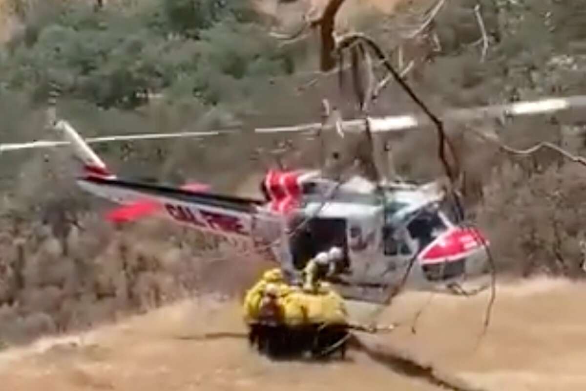 Cal Fire rescued a driver who fell off a road on Mount Hamilton on June 9, 2021.