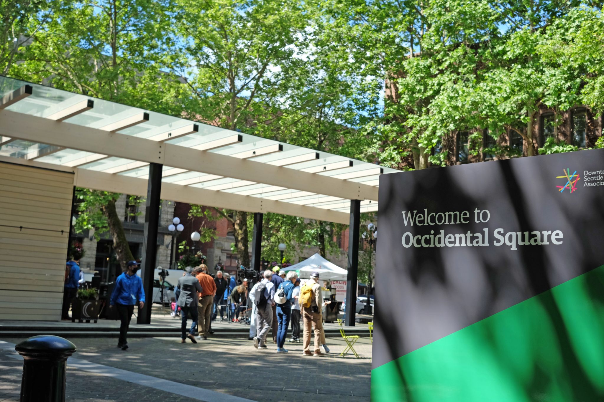 New covered performance pavilion, play area open in Seattle's Occidental Square - Vimarsana News