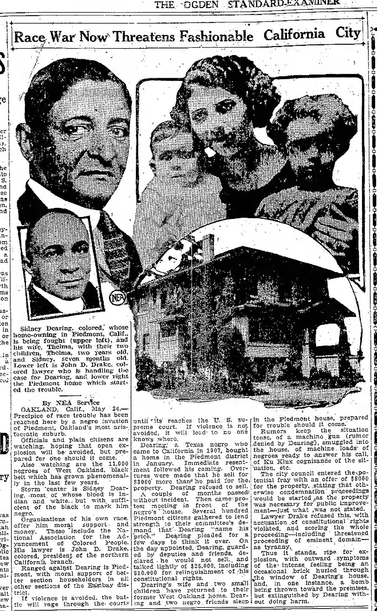 An affluent East Bay city chased out its first Black homeowner a century ago - Vimarsana News