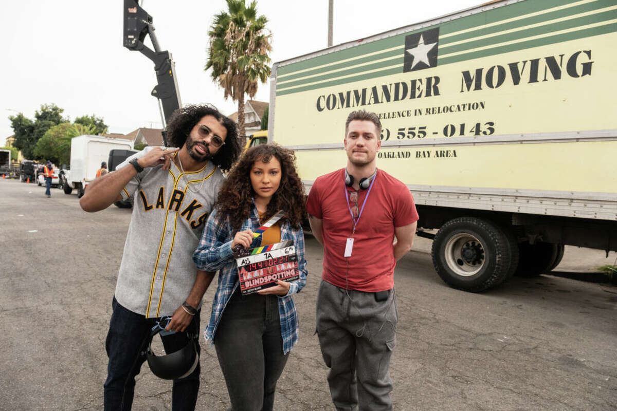 Daveed Diggs, Jasmine Cephas Jones and Rafael Casal in Oakland during the filming of the series. 