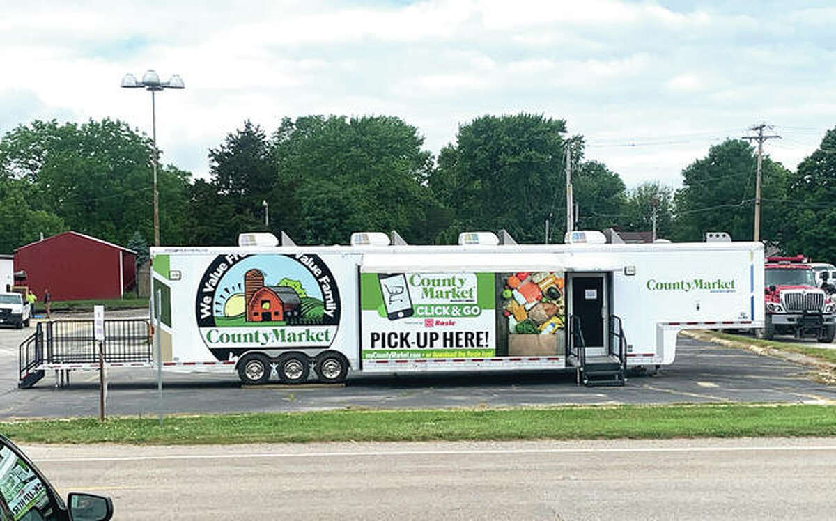 County Market provided a trailer in Carrollton that could hold grocery delivery orders for Greene County residents. Carrollton Mayor Mike Snyder said the service was not being used enough to be profitable for the business. 