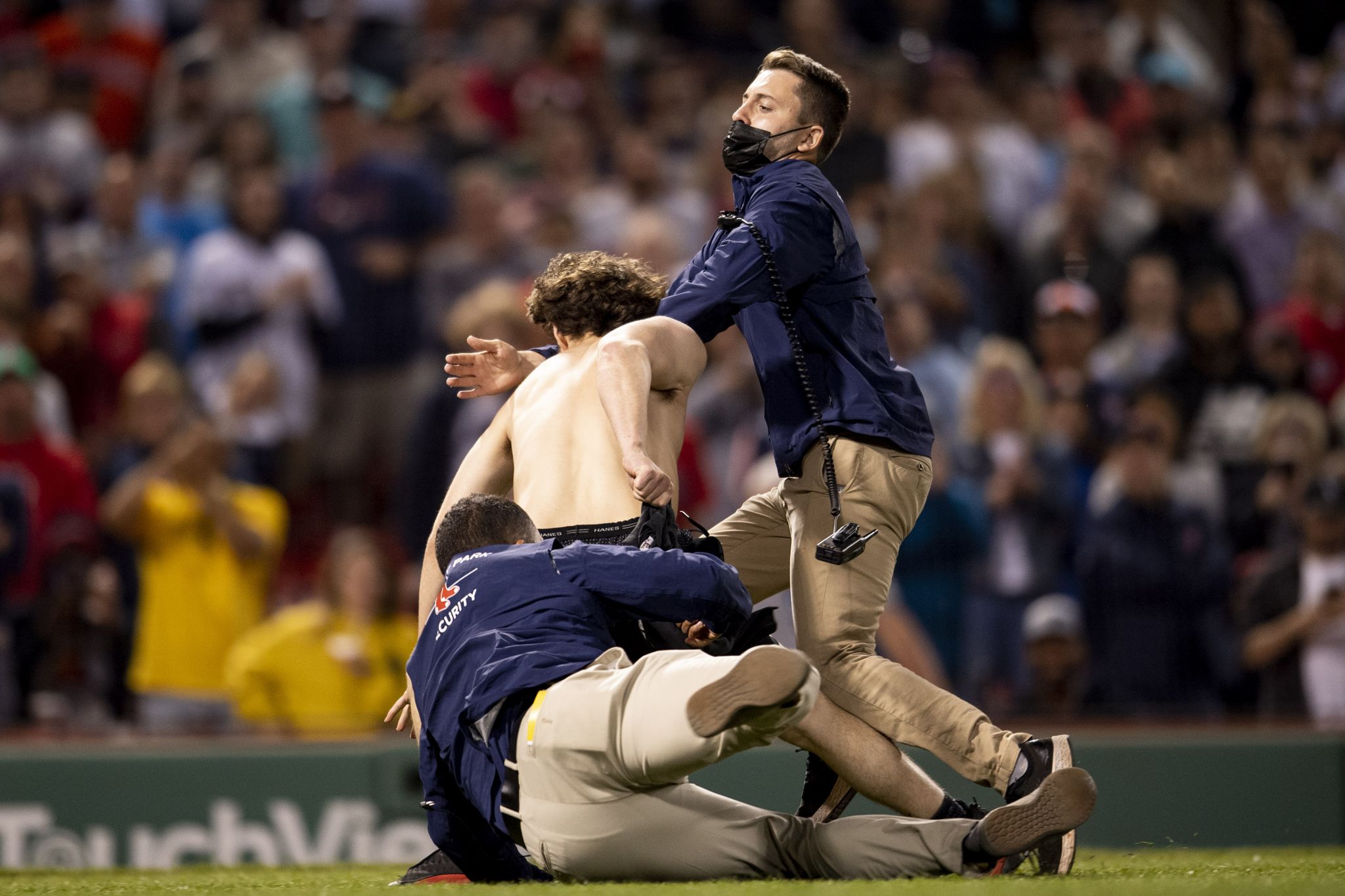 WATCH: Fenway Park Security Levels Streaking Red Sox Fan