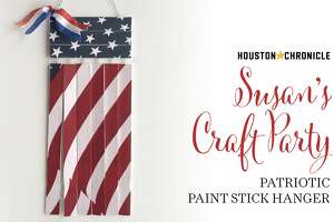Make a patriotic paint stick hanger with Susan's Craft Party