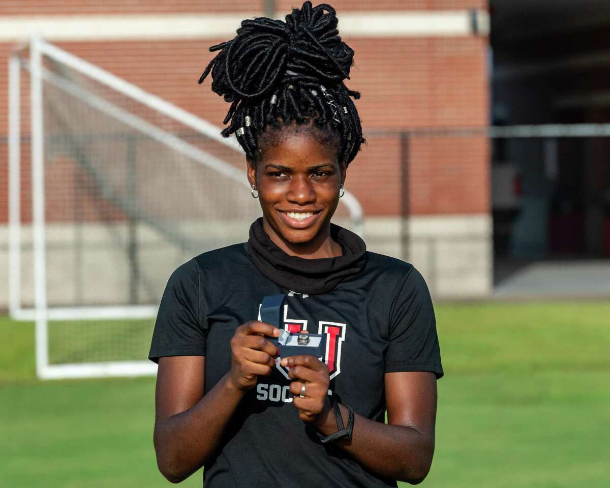 On Wednesday, the Lamar University Women's Soccer team received their Southland Conference championship rings at the university soccer complex. The rings were designed by members of the championship team. Photo made on September 2, 2020. Fran Ruchalski/The Enterprise