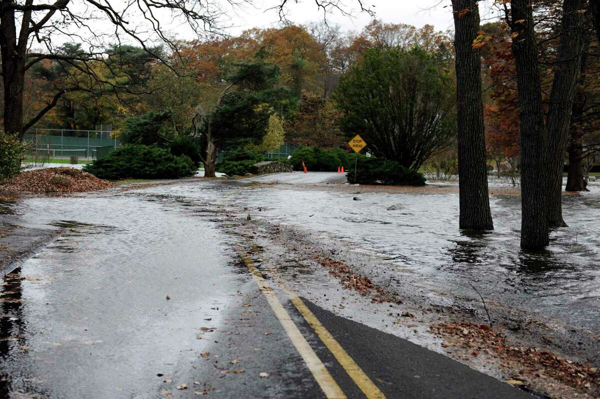 Binney Park flooded from hurricane Sandy in Old Greenwich, Monday, Oct. 29, 2012.