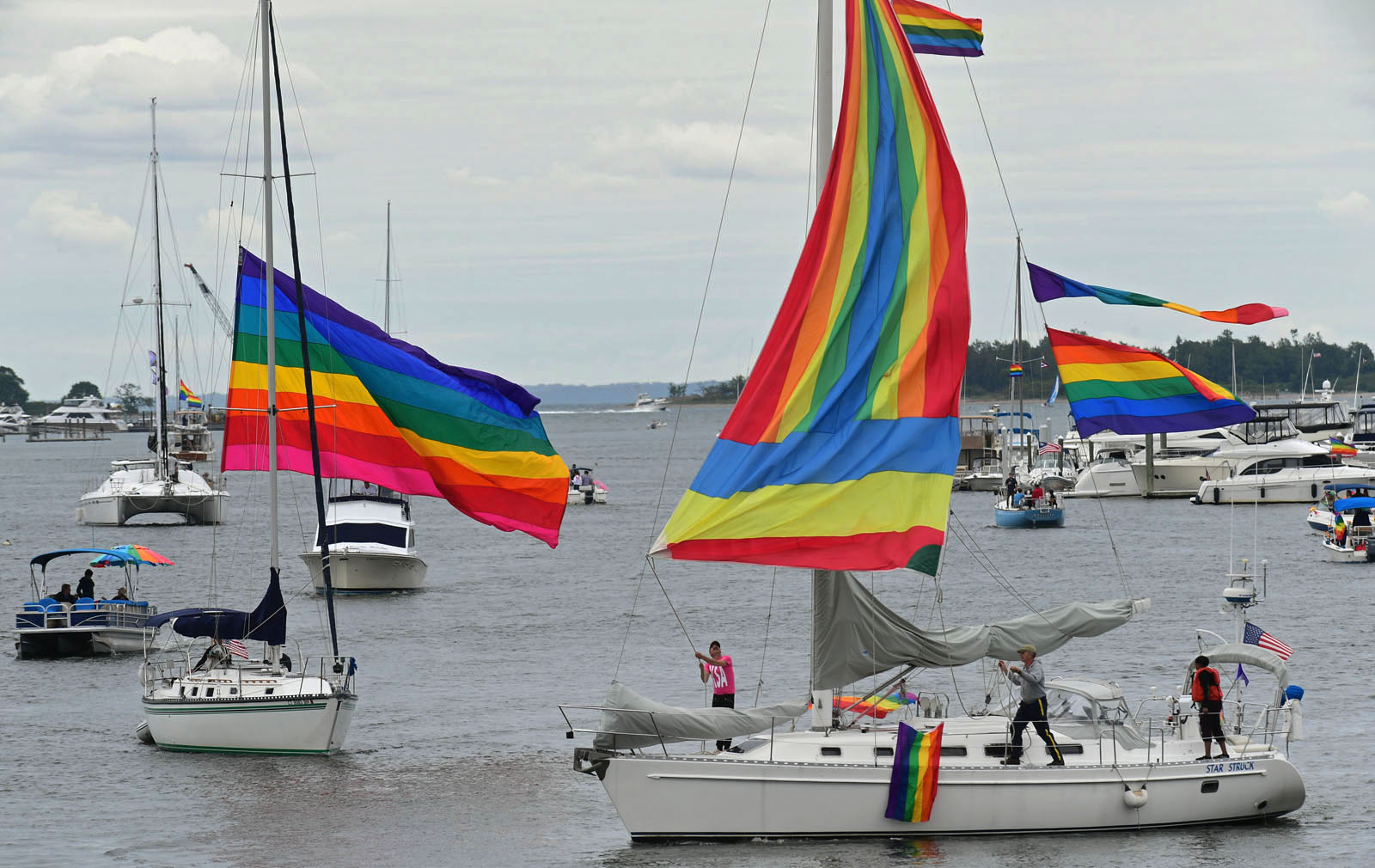 pride flag for boat