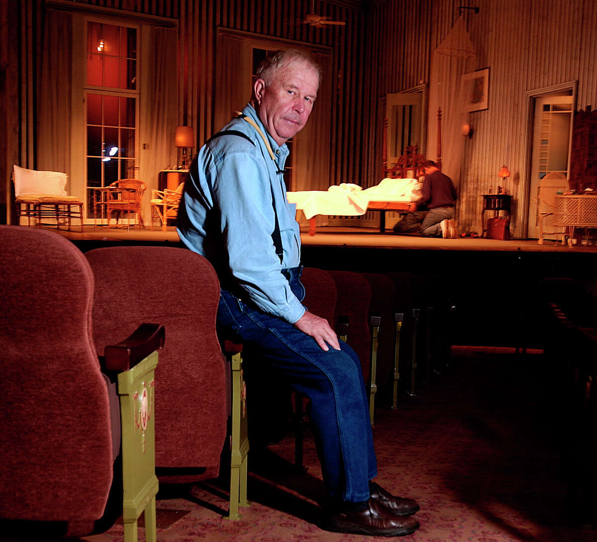 In this Oct. 17, 2003, file photo, actor Ned Beatty poses at New York's Music Box Theatre where he plays the role of Big Daddy in a new production of Tennessee Williams' "Cat on a Hot Tin Roof." Beatty, the indelible character actor whose first film role, as a genial vacationer brutally raped by a backwoodsman in 1972′s “Deliverance,” launched him on a long, prolific and accomplished career, died Sunday, June 13, 2021. He was 83.