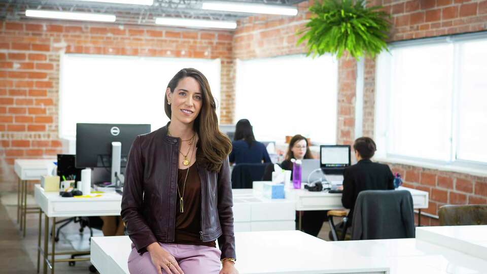 Carolyn Rodz, founder and CEO of Alice, a company that seeks to help small businesses grow by matching them with business opportunities, Thursday, Feb. 13, 2020, inside their Houston office.