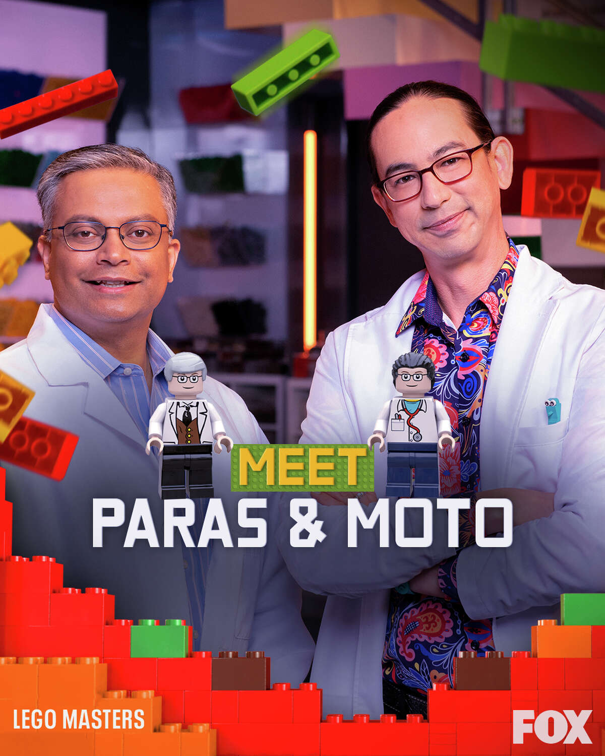 The team of Paras Patani and Michael “Moto” Kanemoto on "LEGO Masters."