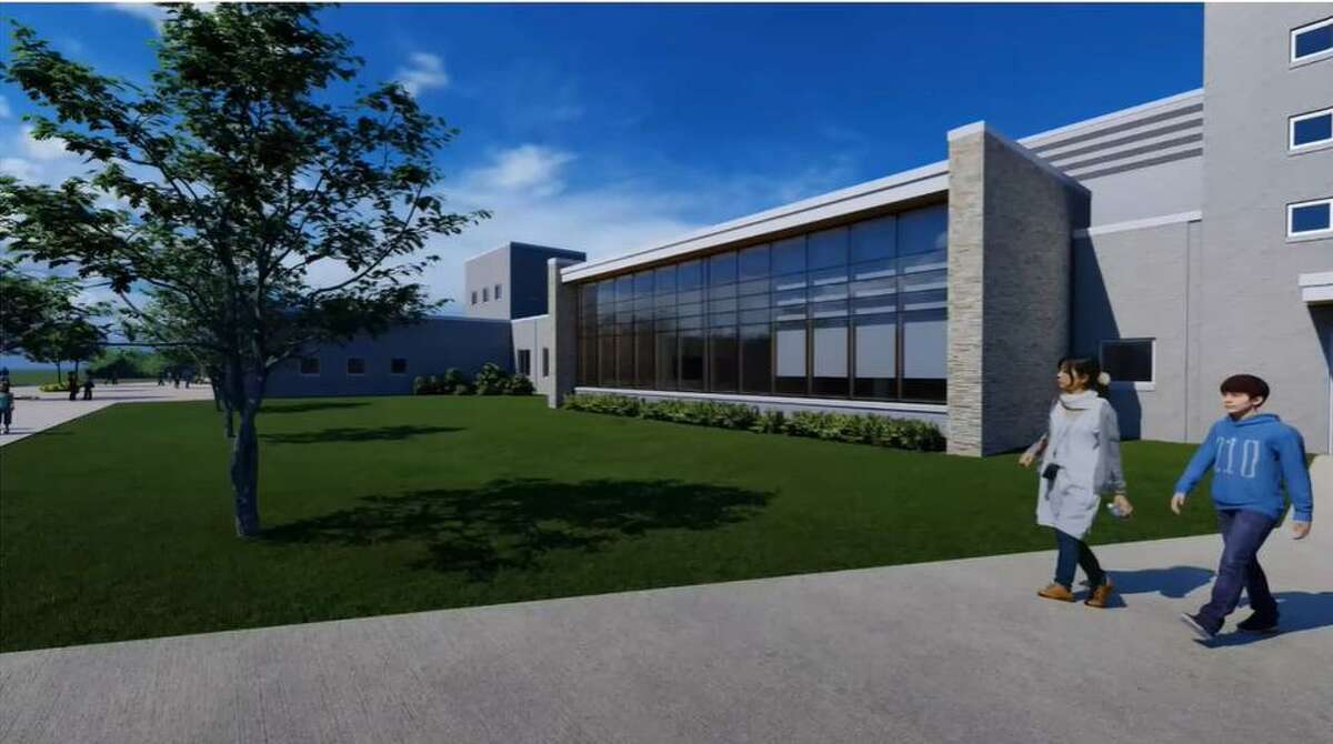 A rendering shows plans for a new Cranbury Elementary School.