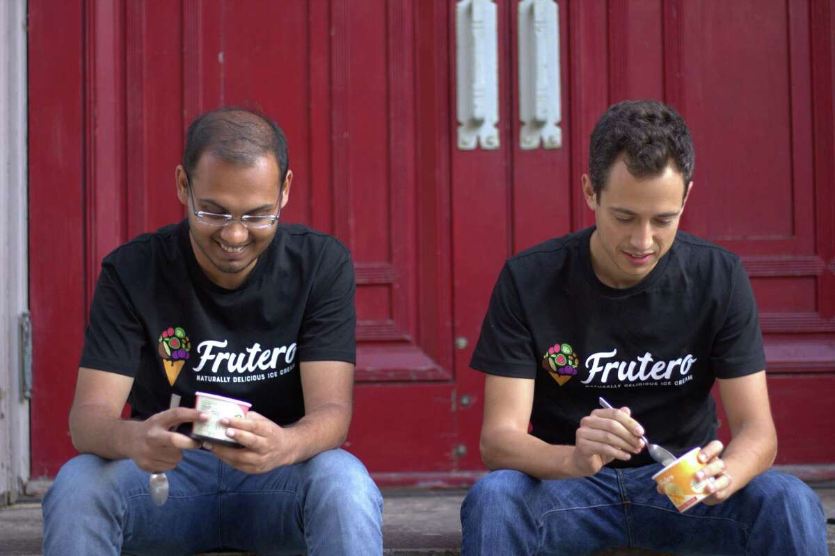 Mike Weber, right, a Stamford native, co-founded Frutero, an ice cream company, with Vedant Saboo.