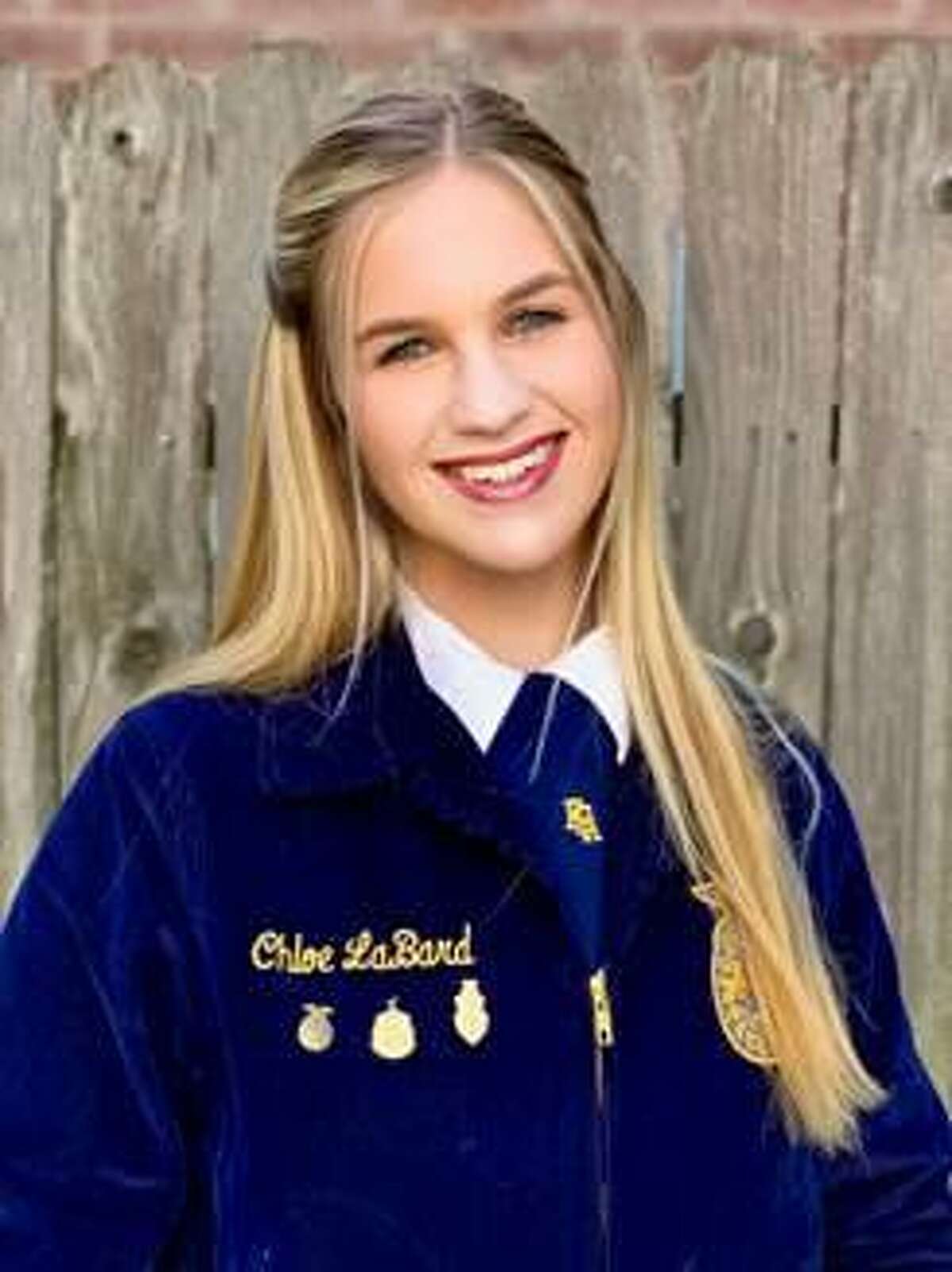 Taylor High School’s Chloe LaBard recently earned a $20,000 scholarship from the Texas FFA Association.