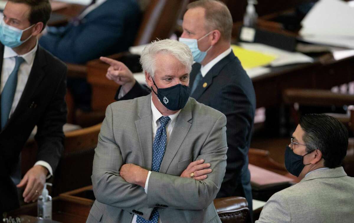 State Rep. Lyle Larson, R-San Antonio, on the floor of the Texas House of Representatives during routine bill readings in March.
