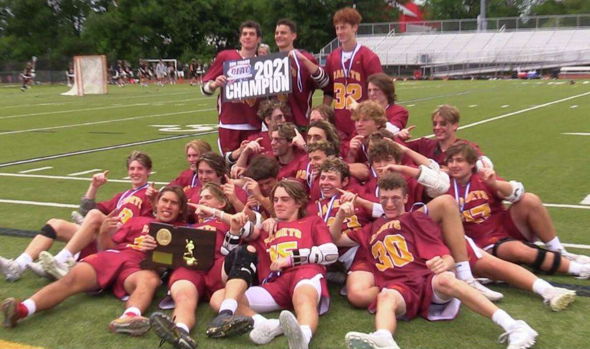 St. Joseph celebrates winning third straight Class S state title.