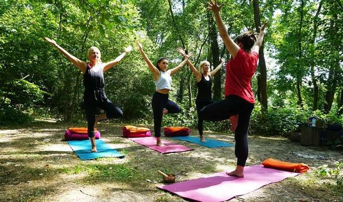 The Woodcock Nature Center in Wilton is offering "Yoga in the Woods," on Saturday, June 19, Saturday, July 10, and Saturday, August 28, all from 8:30 to 9:45 a.m.