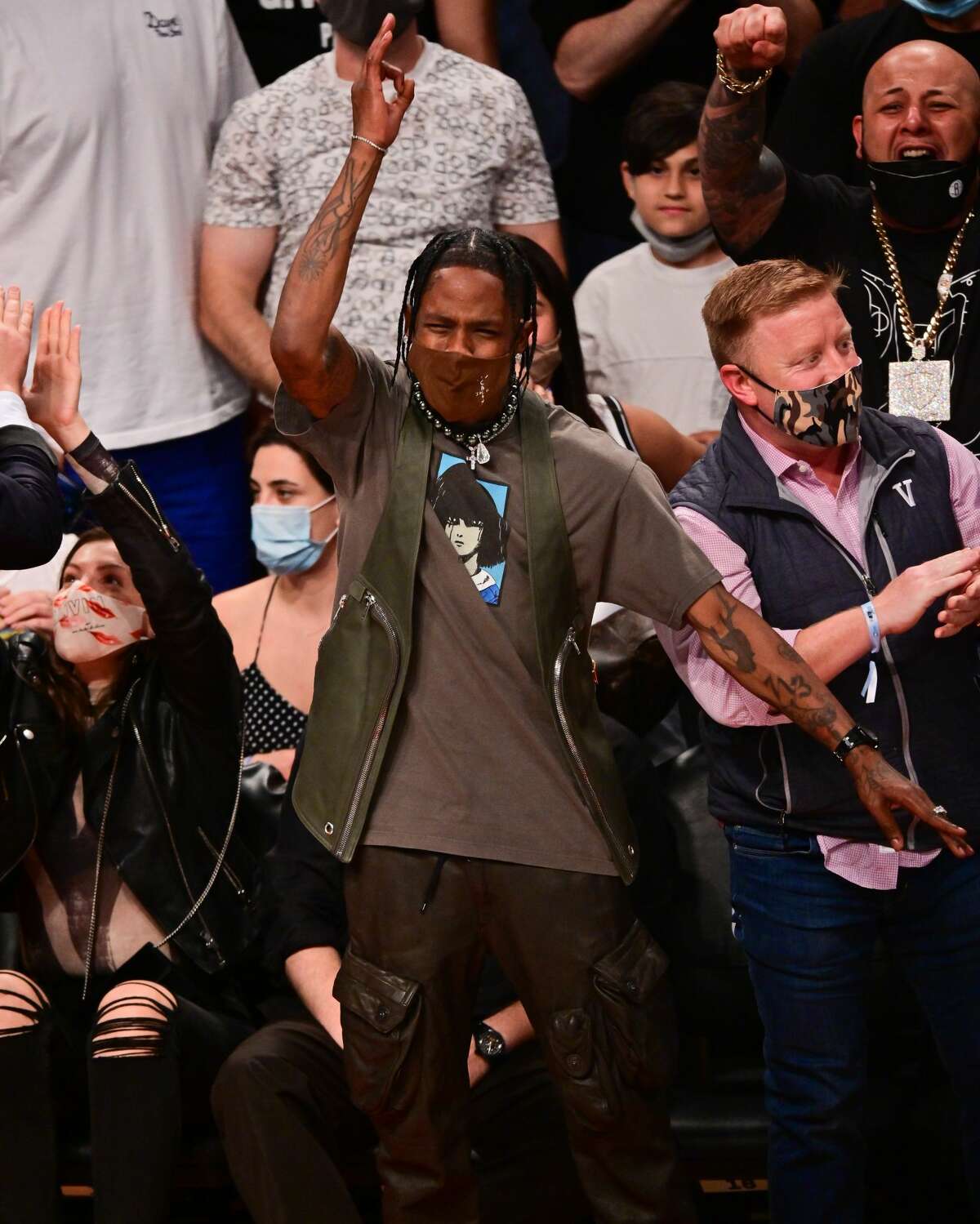 So, Travis Scott is a Nets fan now? We see how it is.