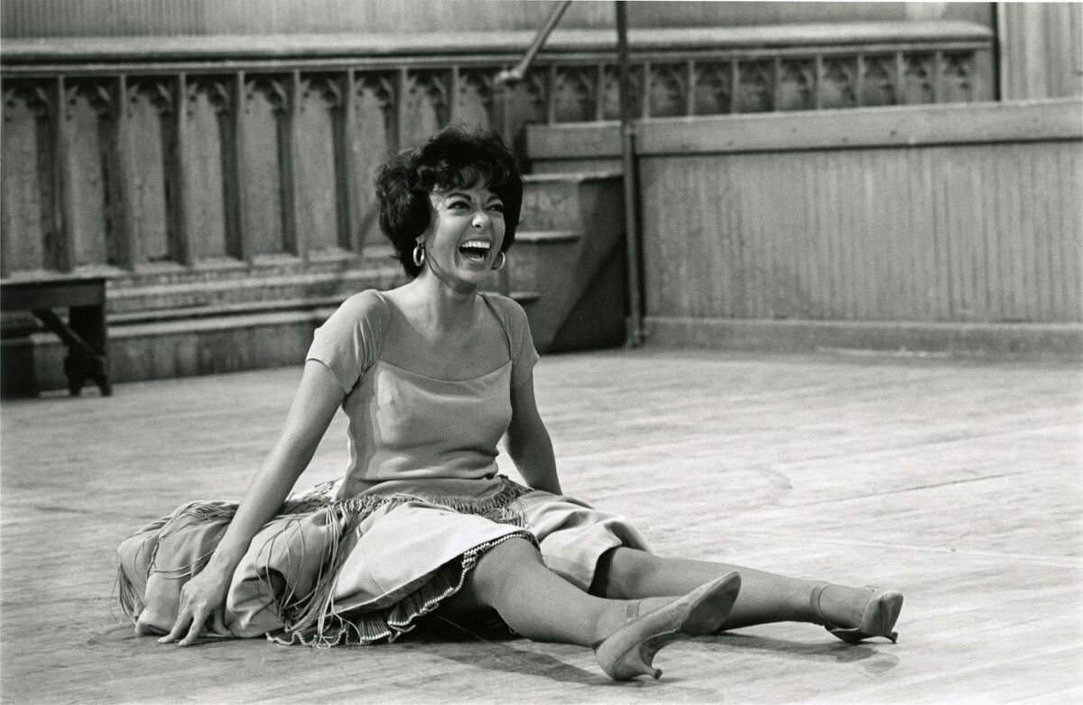Rita Moreno, the subject of the documentary "Rita Moreno: Just a Girl Who Decided to Go for It," shown during the filming of "West Side Story."
