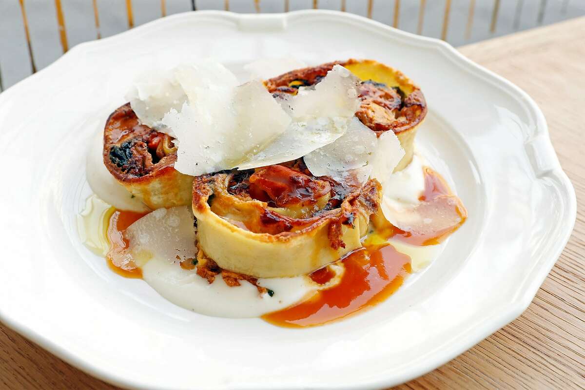 Rotolo with rabbit at Tailor's Son on Fillmore Street in San Francisco, California on Wednesday, June 16, 2021.