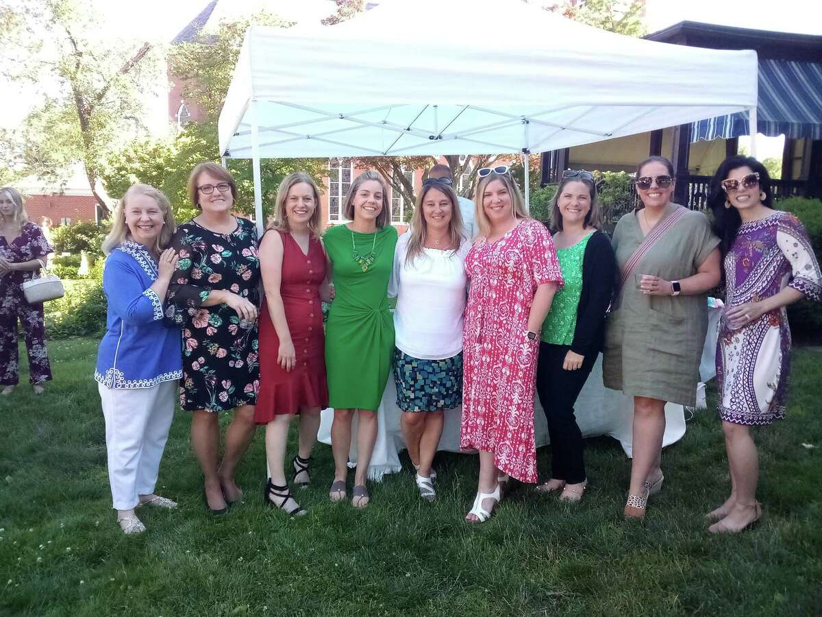 The United Way of Northwest Connecticut's Women's Leadership Committee, pcitured, honored recipients of their annual awards Thursday night in the gardens of the Torrington Historical Society.