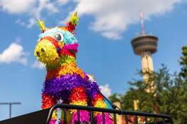 San Antonians came out to ¡viva Fiesta baby! at the annual Hemisfair kick-off event, Fiesta Fiesta on Thursday, June 17, 2021.