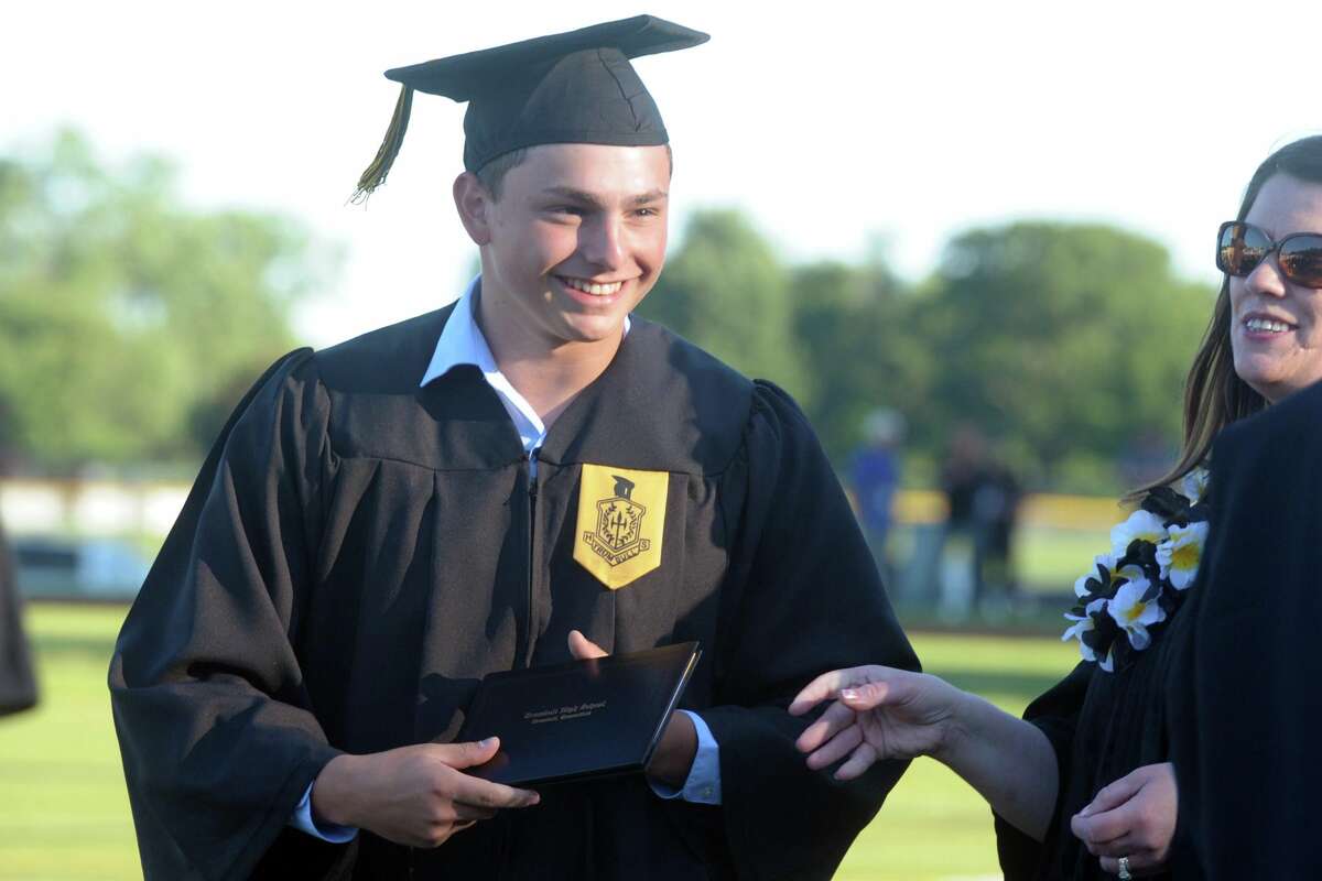 Graduation for the Trumbull High School Class of 2021, in Trumbull, Conn. June 17, 2021.