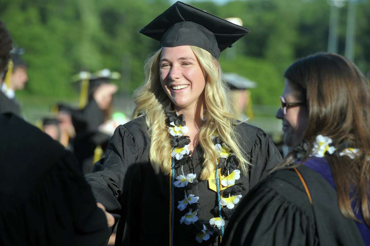 Graduation for the Trumbull High School Class of 2021, in Trumbull, Conn. June 17, 2021.