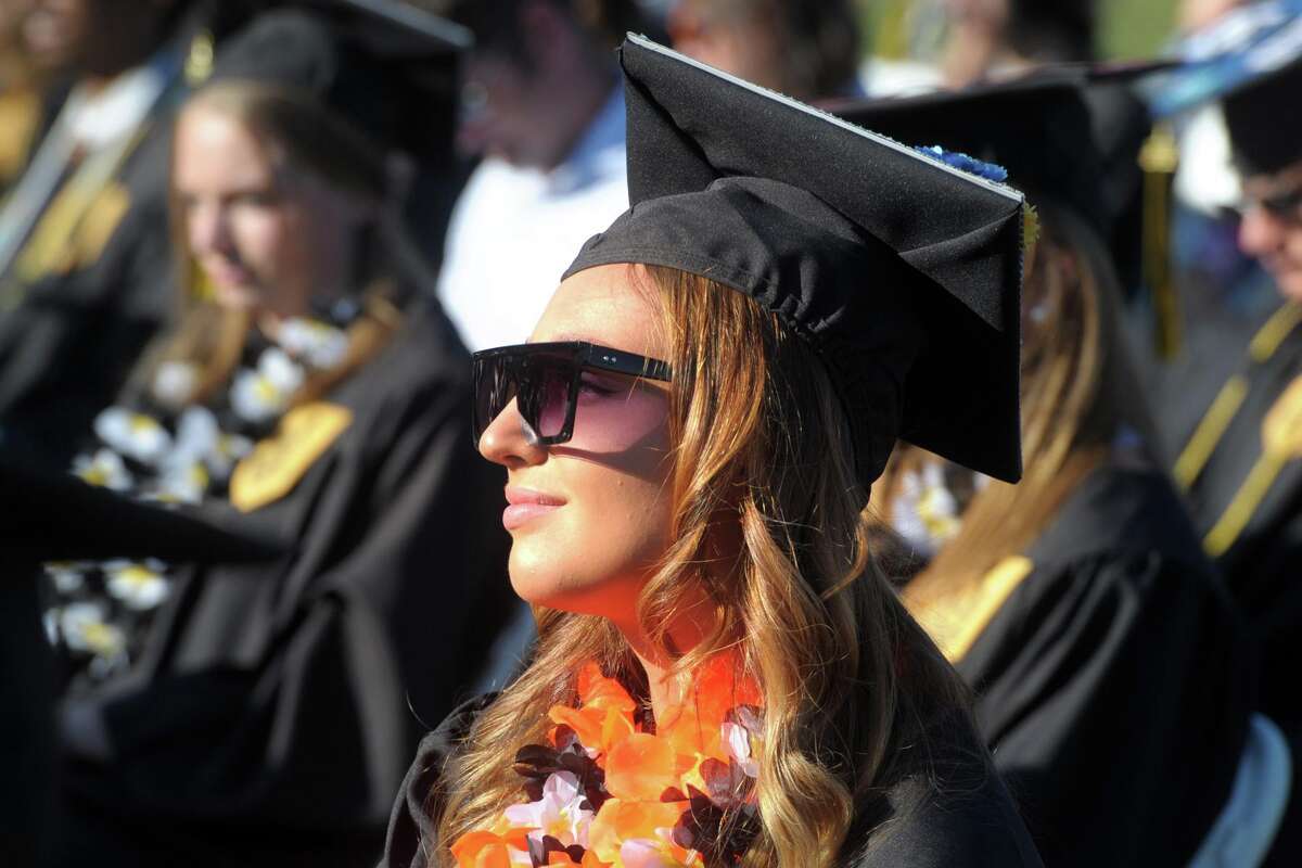 Graduation for the Trumbull High School Class of 2021, in Trumbull, Conn. June 17, 2021.